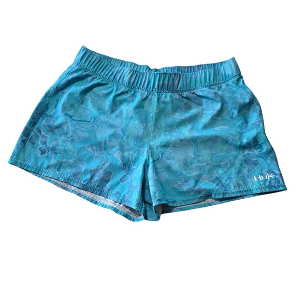 Huk Pants - Huk Ashley Shorts Blue Women’s Size L Fishing Hiking Outdoor